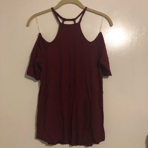 Gold chain back tank top.